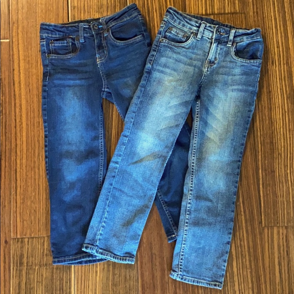 2 pairs of little boy Lee jeans